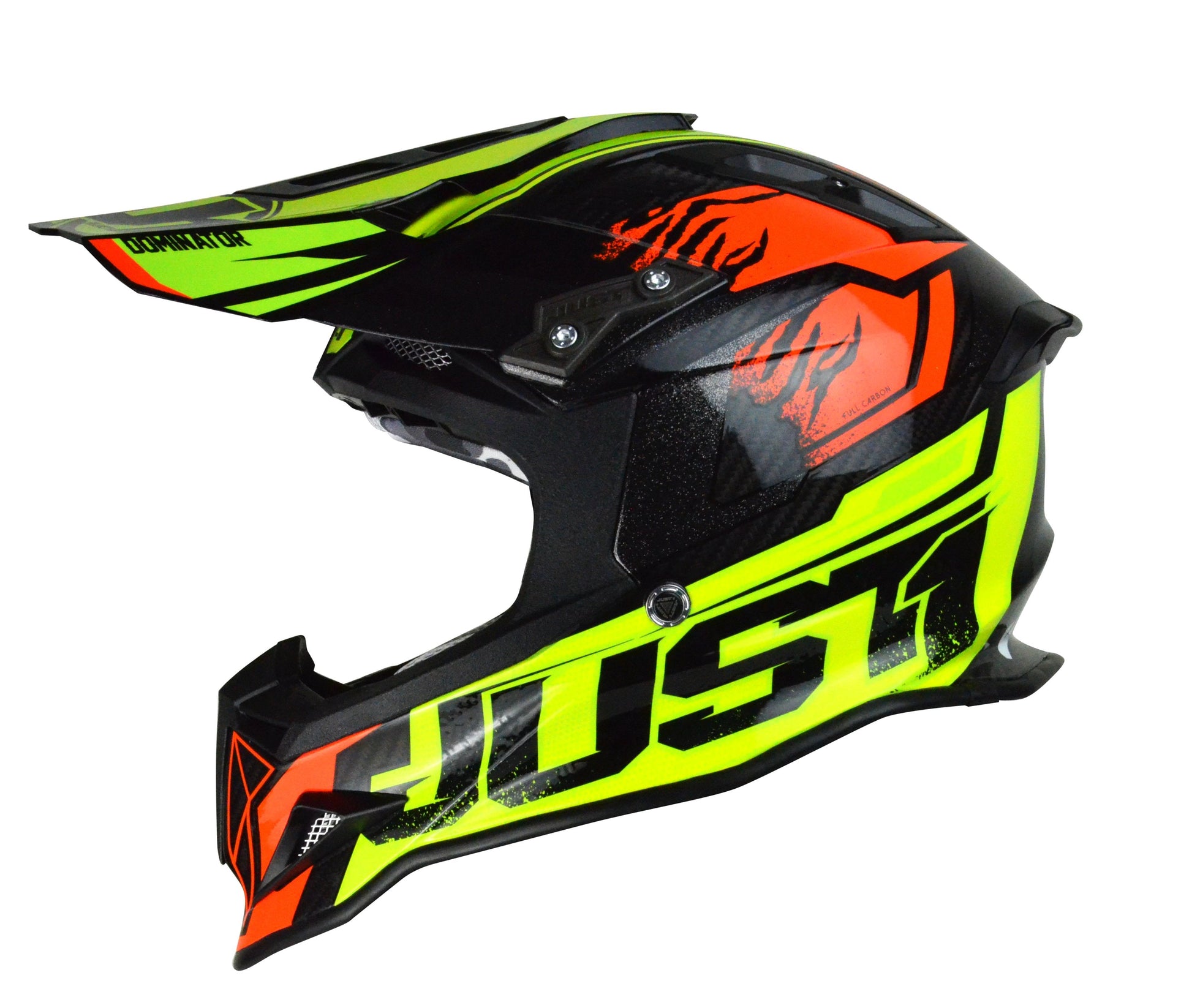 amz 1 2 helmets motorcycle J22 Carbon Fluo 2.0 Green Fluo / Black down sun visor and strategically positioned vents mean youll stay focused on the road J12(Ece 22.05)
